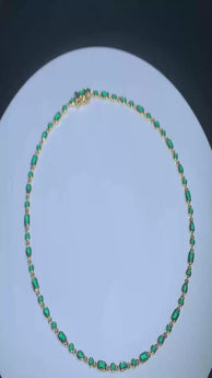 Colar Zircônia Cúbica Verde10