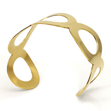 Carregar imagem no visualizador da galeria, Bracelete Largo Dourado Vasado - Aço Inoxidável
