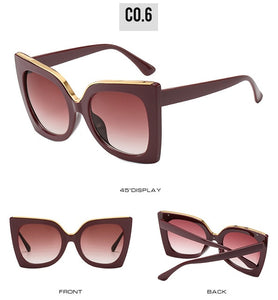 Óculos de Sol Feminino Designer Square Cat Eye