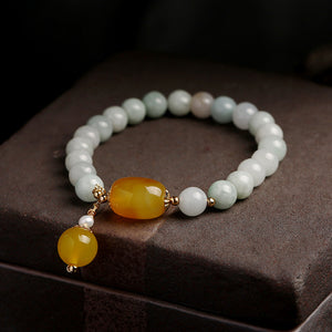 Bracelete de Pedras Naturais - Jade e Ágata