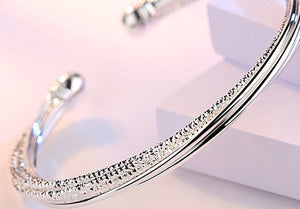 Bracelete de Prata Design  Ajustável