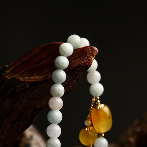 Bracelete de Pedras Naturais - Jade e Ágata