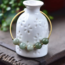 Carregar imagem no visualizador da galeria, Bracelete Pedra Natural Jade -Semi joia
